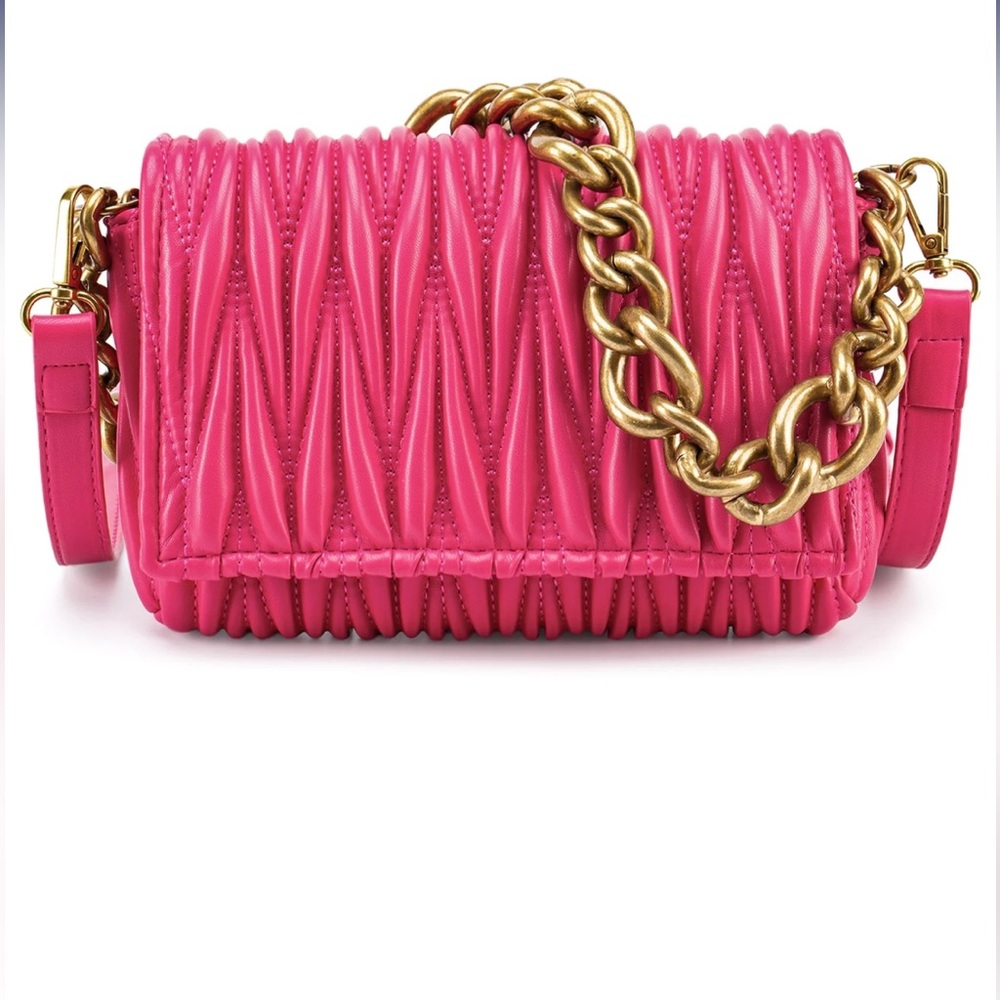 Montana West NWT Pink Quilted Shoulder Bag Purse